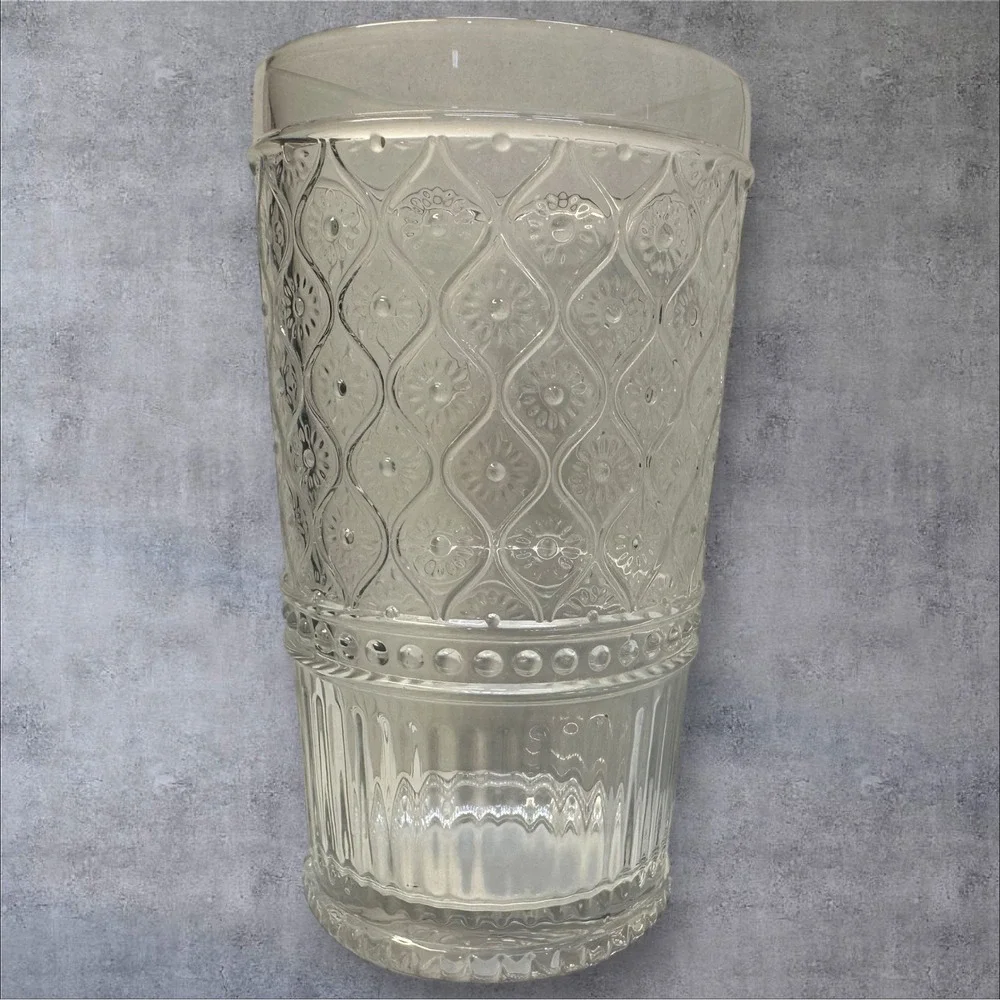 Set‎ of 4 - Godinger Claro Vintage Style Clear Glass Tumblers